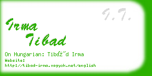 irma tibad business card
